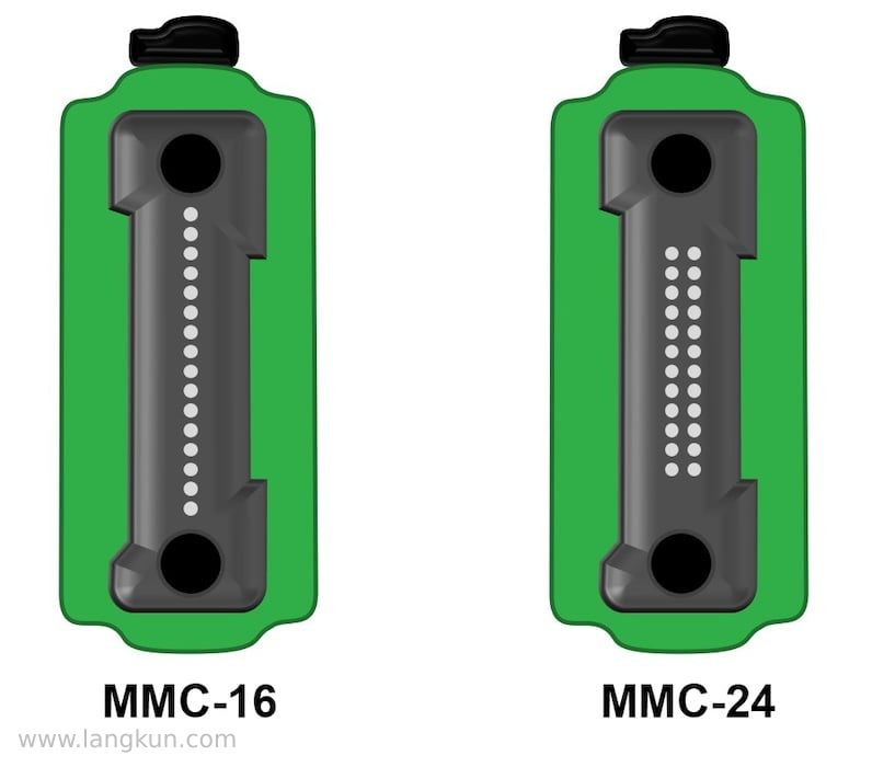 VSFF MMC-16 and MMC-24 connectors.